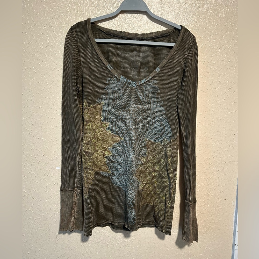 Idylle Damsel Snap Button Cuff Boho Thermal Size Large‎ Y2K